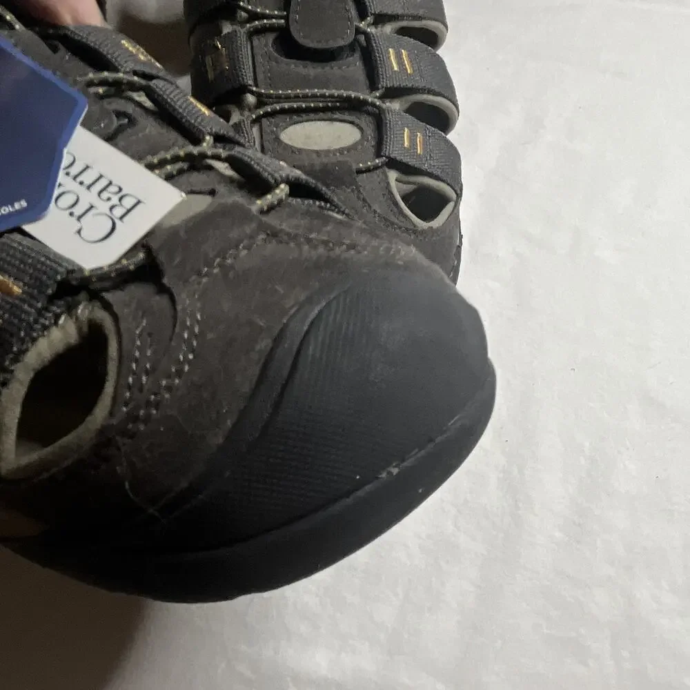 Croft & Barrow Men's Fisherman Sandals Gray/Black Lace Up US 11 M